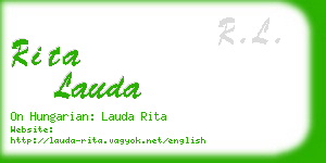 rita lauda business card